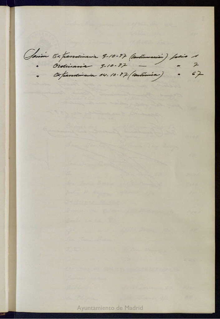Miniatura de Actas de acuerdos del Pleno del Ayuntamiento. Tomo 7 del año 1987 (9 a 14 octubre)
