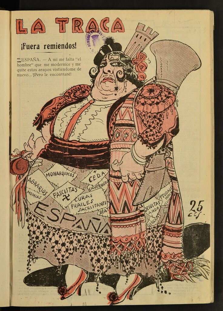 Miniatura de La Traca : semanari bilingüe festiu y lliterari del 10 de marzo de 1934, nº 146