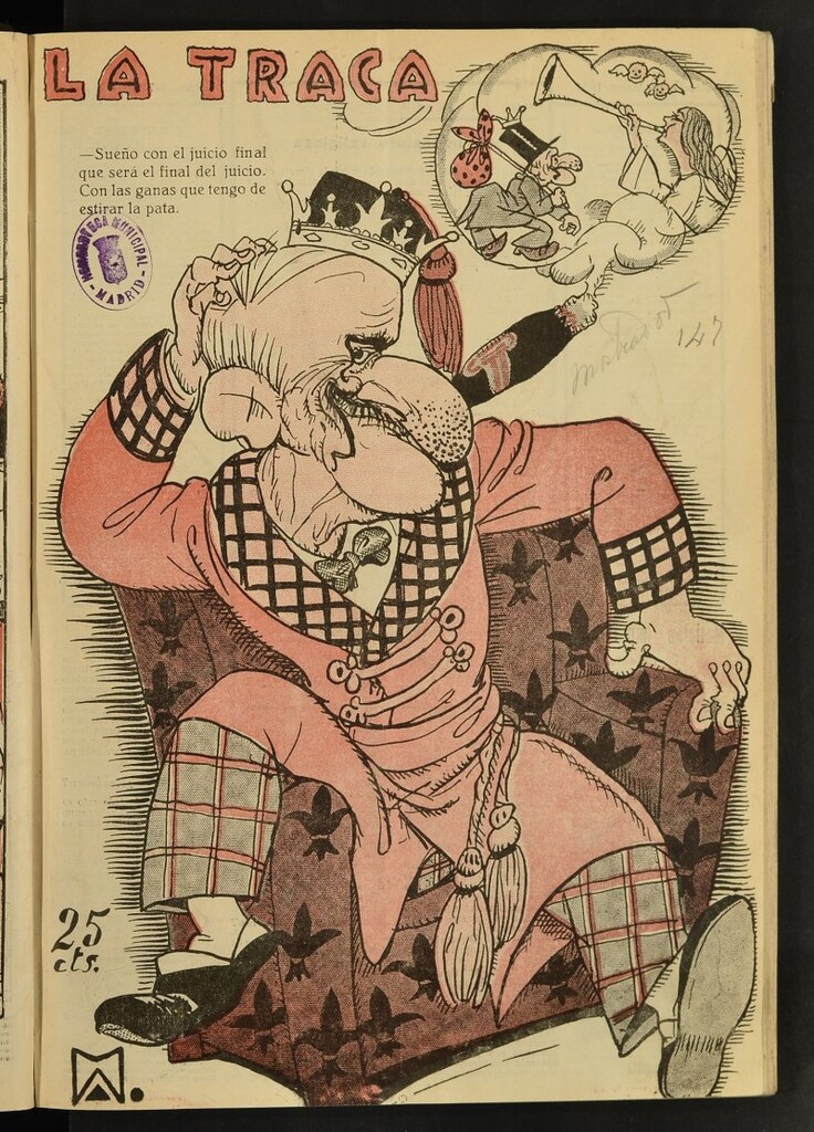 Miniatura de La Traca : semanari bilingüe festiu y lliterari del 17 de marzo de 1934, nº 147