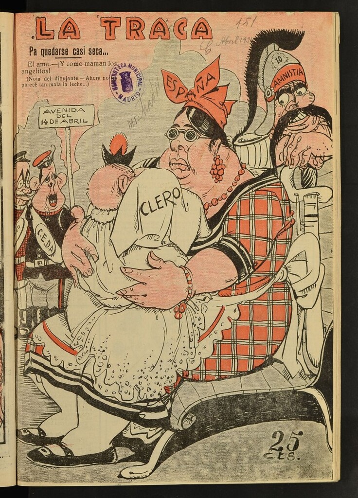 Miniatura de La Traca : semanari bilingüe festiu y lliterari del 14 de abril de 1934, nº 151