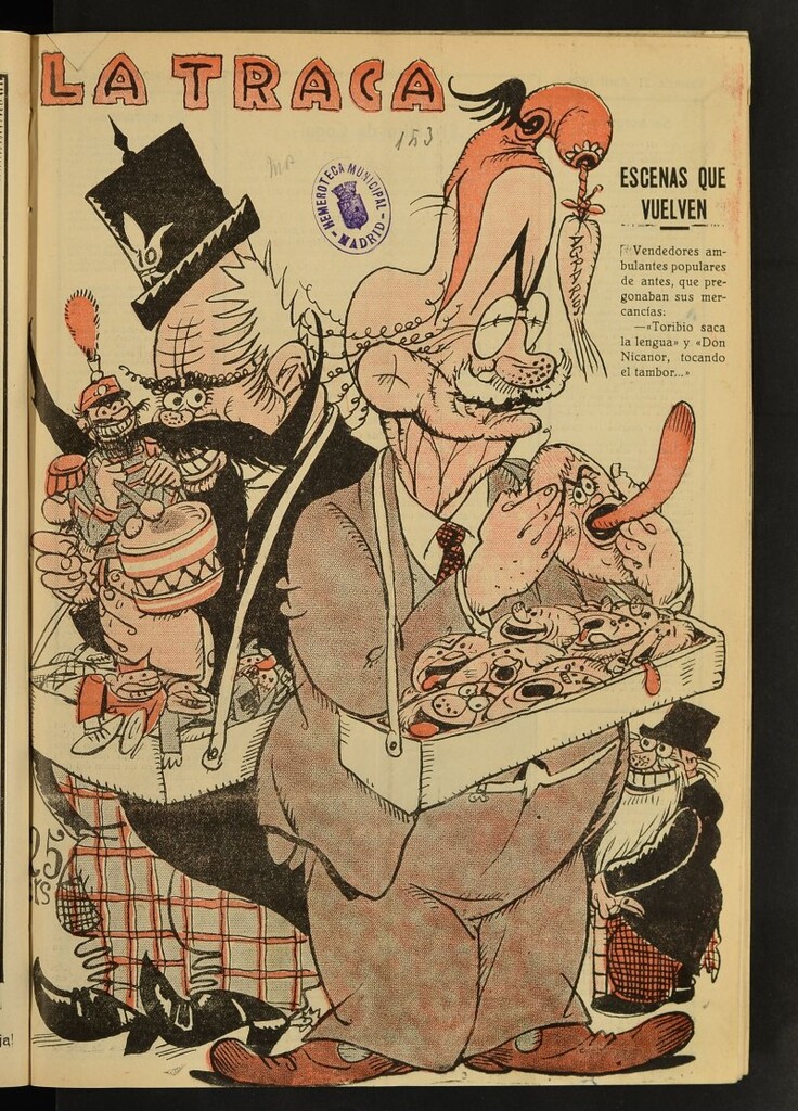 Miniatura de La Traca : semanari bilingüe festiu y lliterari del 28 de abril de 1934, nº 153
