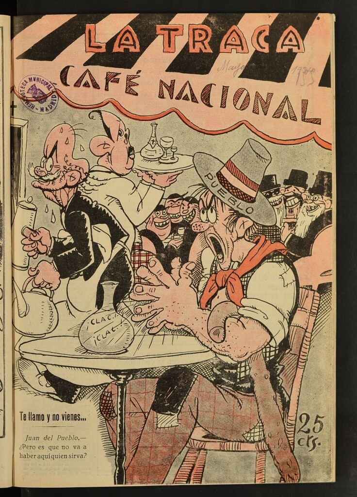 Miniatura de La Traca : semanari bilingüe festiu y lliterari del 12 de mayo de 1934, nº 155