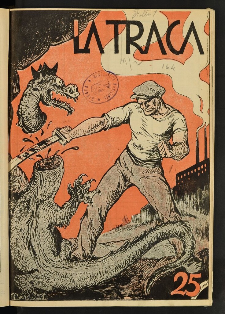 Miniatura de La Traca : semanari bilingüe festiu y lliterari del 14 de julio de 1934, nº 164