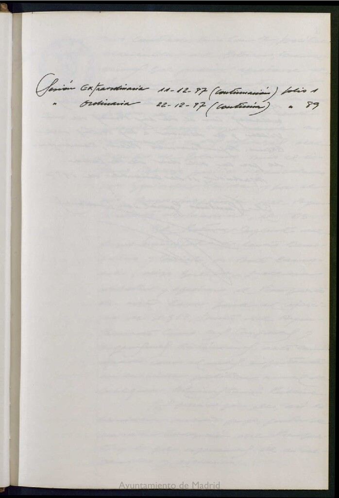 Miniatura de Actas de acuerdos del Pleno del Ayuntamiento. Tomo 11 del año 1987 (11 a 22 diciembre)