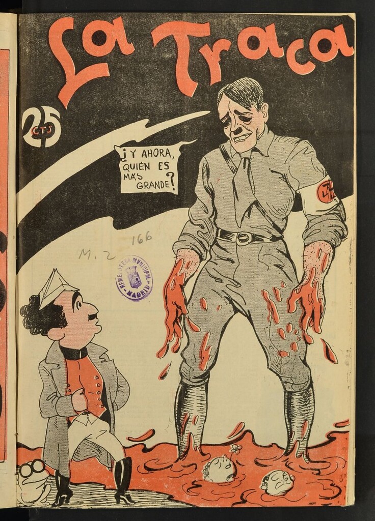Miniatura de La Traca : semanari bilingüe festiu y lliterari del 28 de julio de 1934, nº 166
