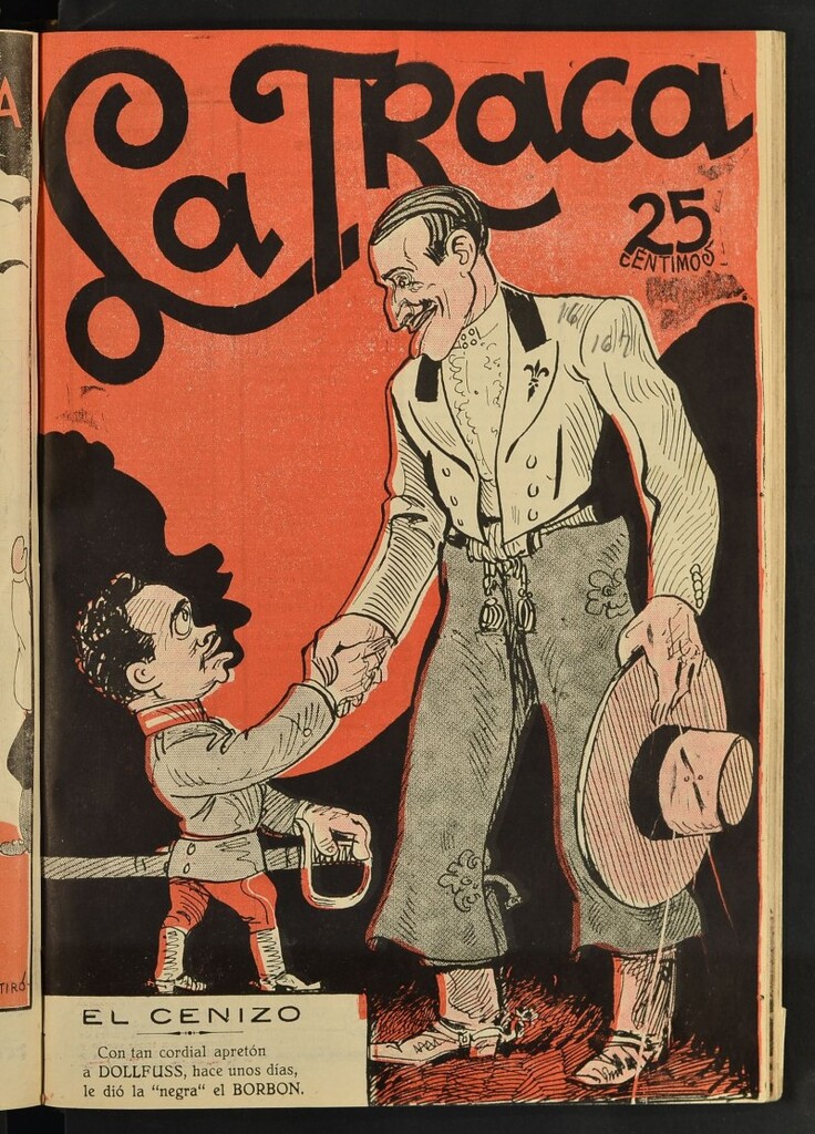 Miniatura de La Traca : semanari bilingüe festiu y lliterari del 4 de agosto de 1934, nº 167