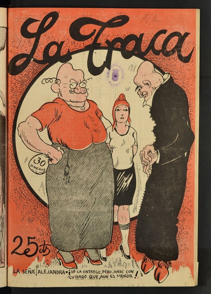 Miniatura de La Traca : semanari bilingüe festiu y lliterari del 1 de septiembre de 1934, nº 171
