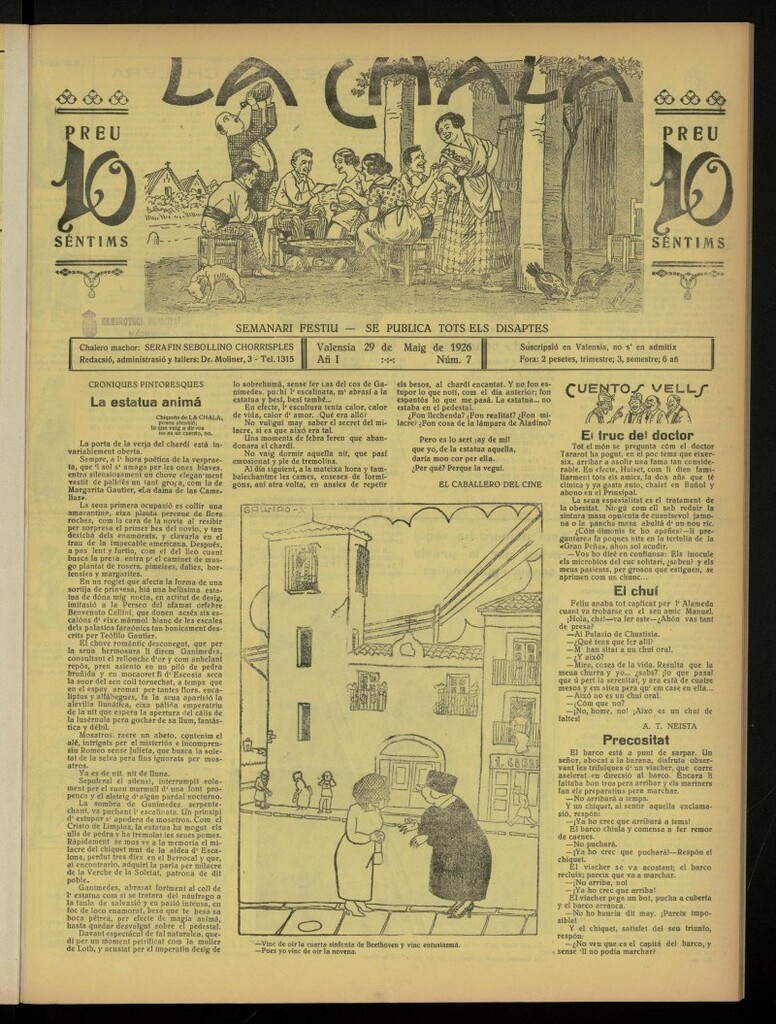 Miniatura de La Chala: semanari festiu, de 29 de mayo de 1926, nº 7