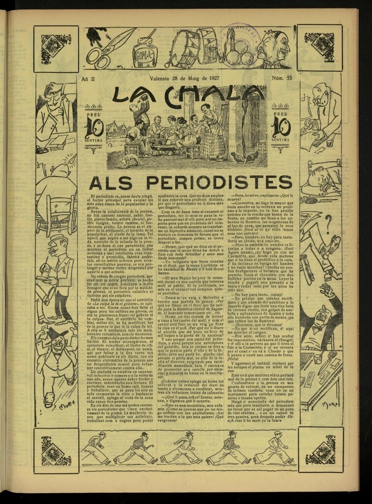 Miniatura de La Chala: semanari festiu, de 28 de mayo de 1927, nº 53