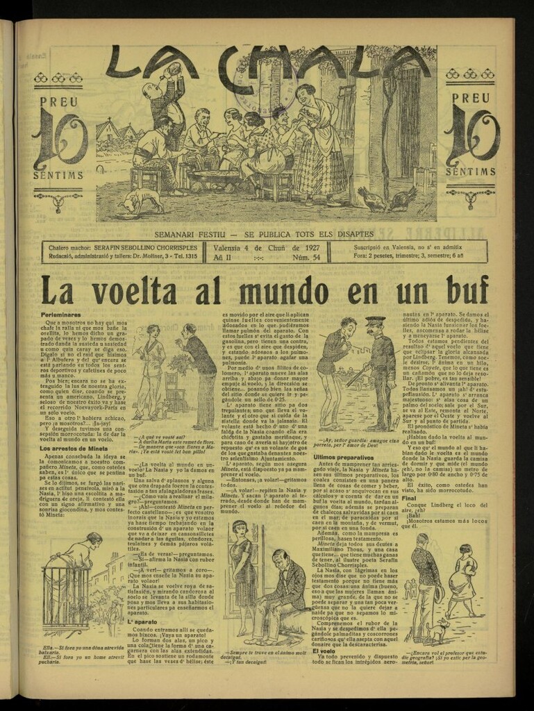Miniatura de La Chala: semanari festiu, de 4 de junio de 1927, nº 54