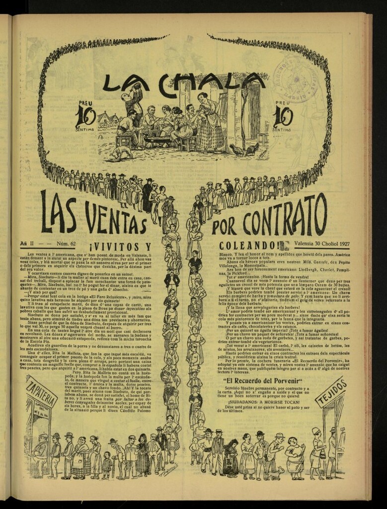 Miniatura de La Chala: semanari festiu, de 30 de julio de 1927, nº 62