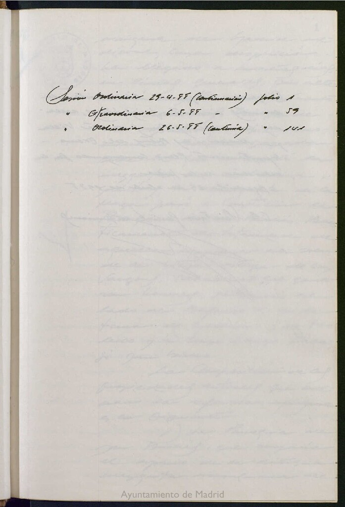 Miniatura de Actas de acuerdos del Pleno del Ayuntamiento. Tomo 7 del año 1988 (29 abril a 26 mayo)