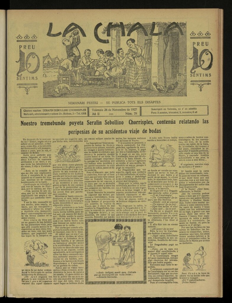 Miniatura de La Chala: semanari festiu, de 26 de noviembre de 1927, nº 79