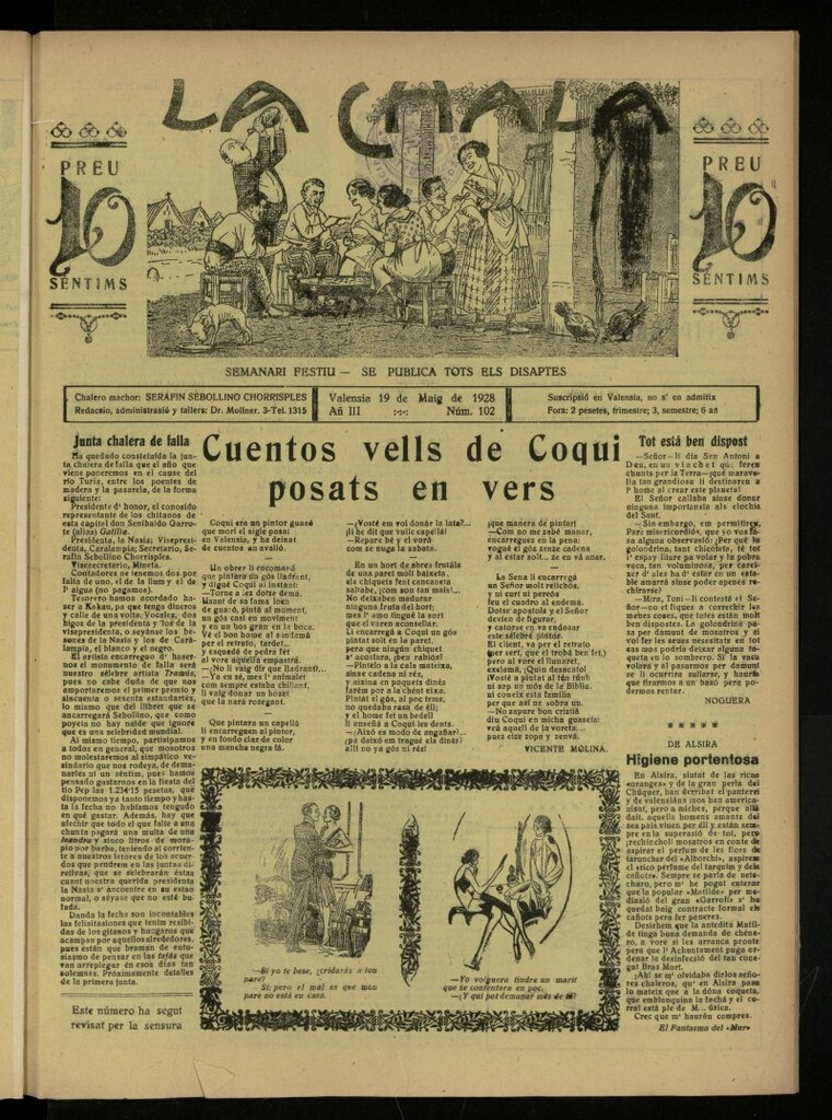 Miniatura de La Chala: semanari festiu, de 19 de mayo de 1928, nº 102