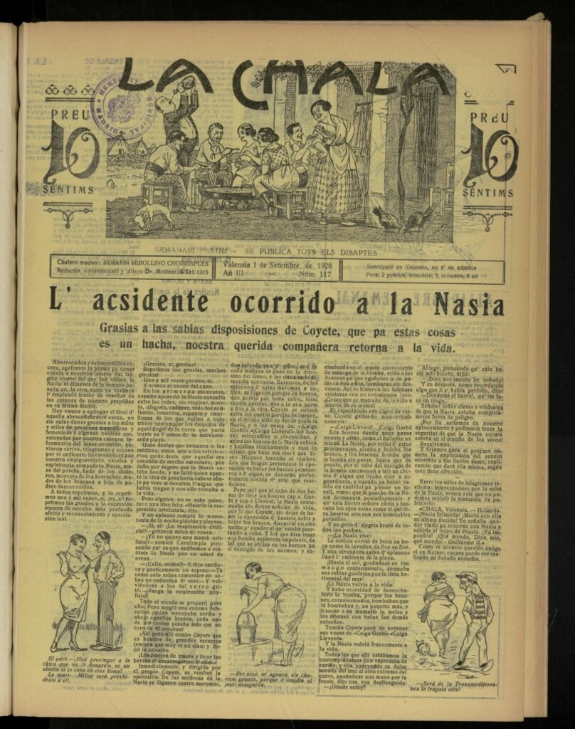 Miniatura de La Chala: semanari festiu, de 1 de septiembre de 1928, nº 117