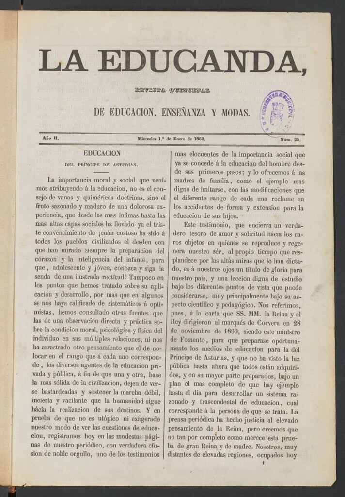 Miniatura de La Educanda: revista de educación