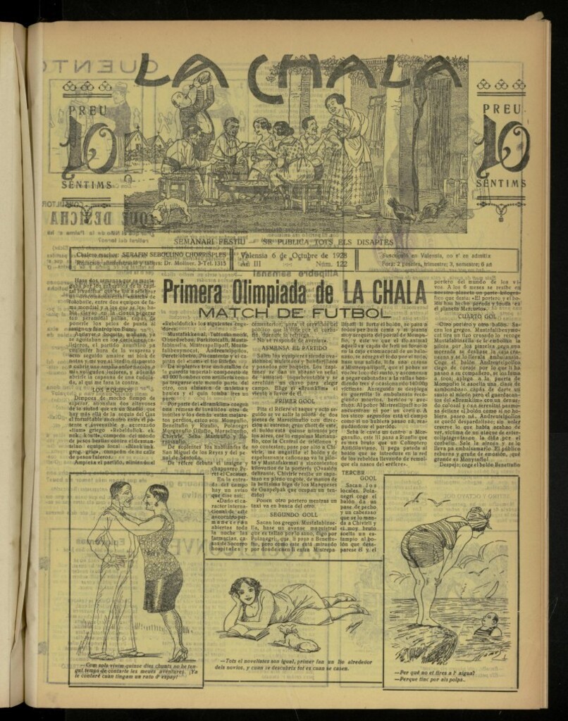 Miniatura de La Chala: semanari festiu, de 6 de octubre de 1928, nº 122