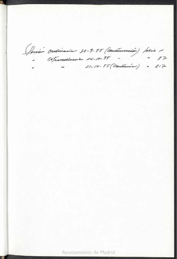 Miniatura de Actas de acuerdos del Pleno del Ayuntamiento. Tomo 14 del año 1988 (30 septiembre a 21 octubre)