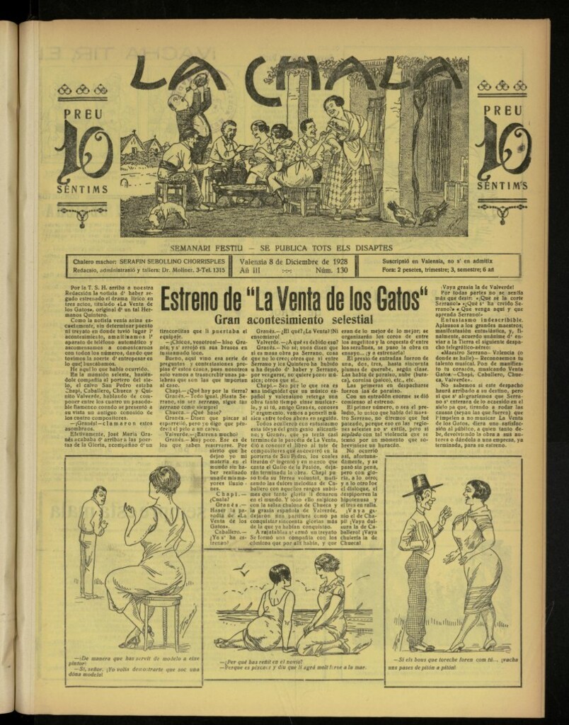 Miniatura de La Chala: semanari festiu, de 8 de diciembre de 1928, nº 130