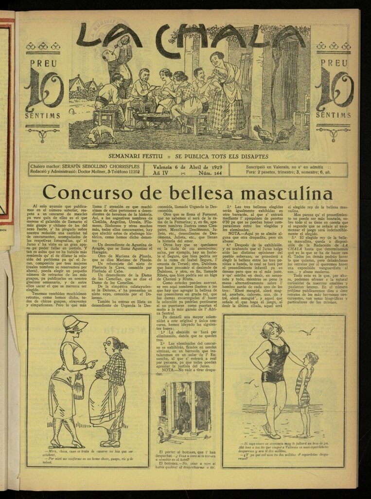 Miniatura de La Chala: semanari festiu, de 6 de abril de 1929, nº 144
