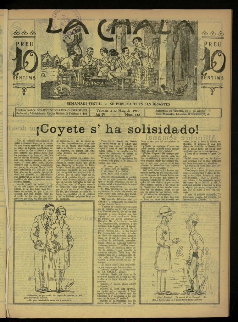 Miniatura de La Chala: semanari festiu, de 4 de mayo de 1929, nº 148
