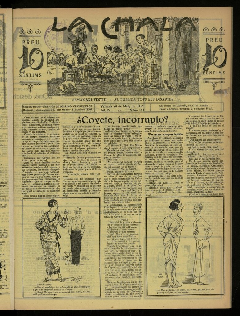 Miniatura de La Chala: semanari festiu, de 18 de mayo de 1929, nº 150