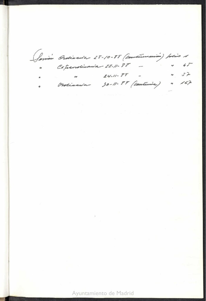 Miniatura de Actas de acuerdos del Pleno del Ayuntamiento. Tomo 17 del año 1988 (28 octubre a 30 noviembre)