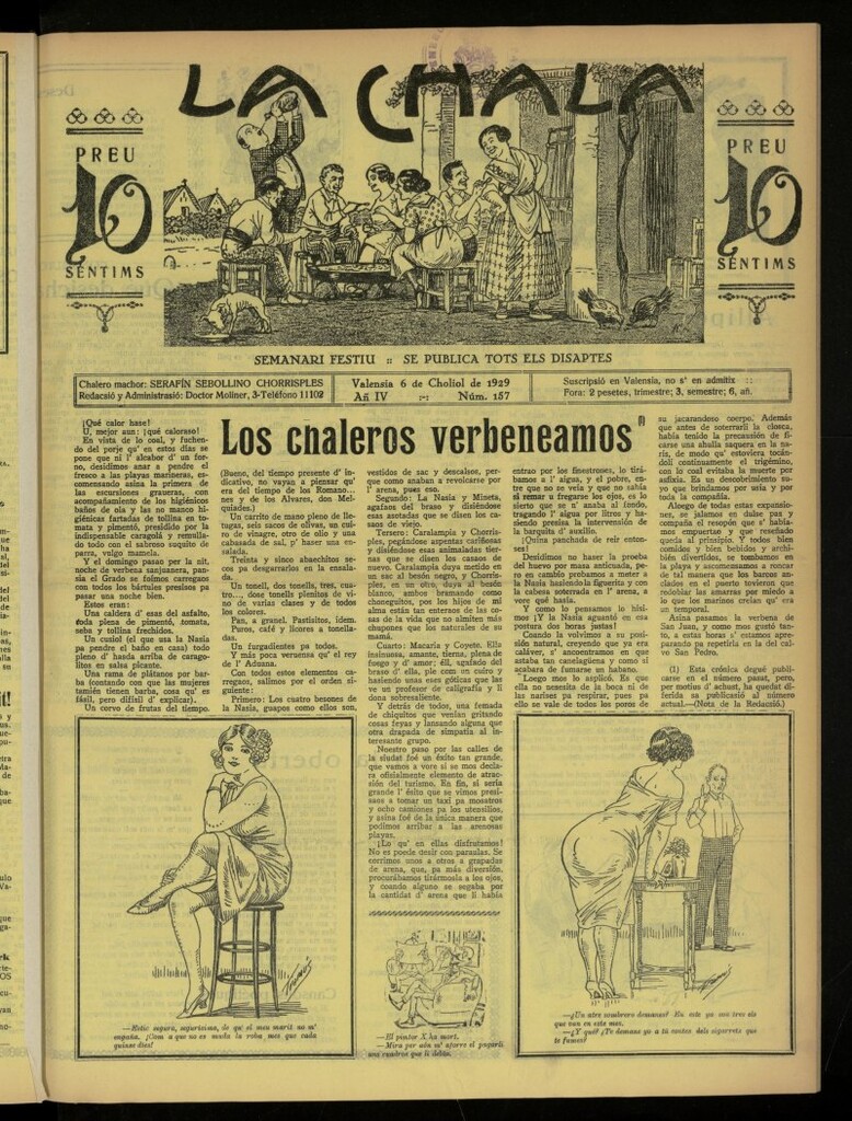 Miniatura de La Chala: semanari festiu, de 6 de julio de 1929, nº 157