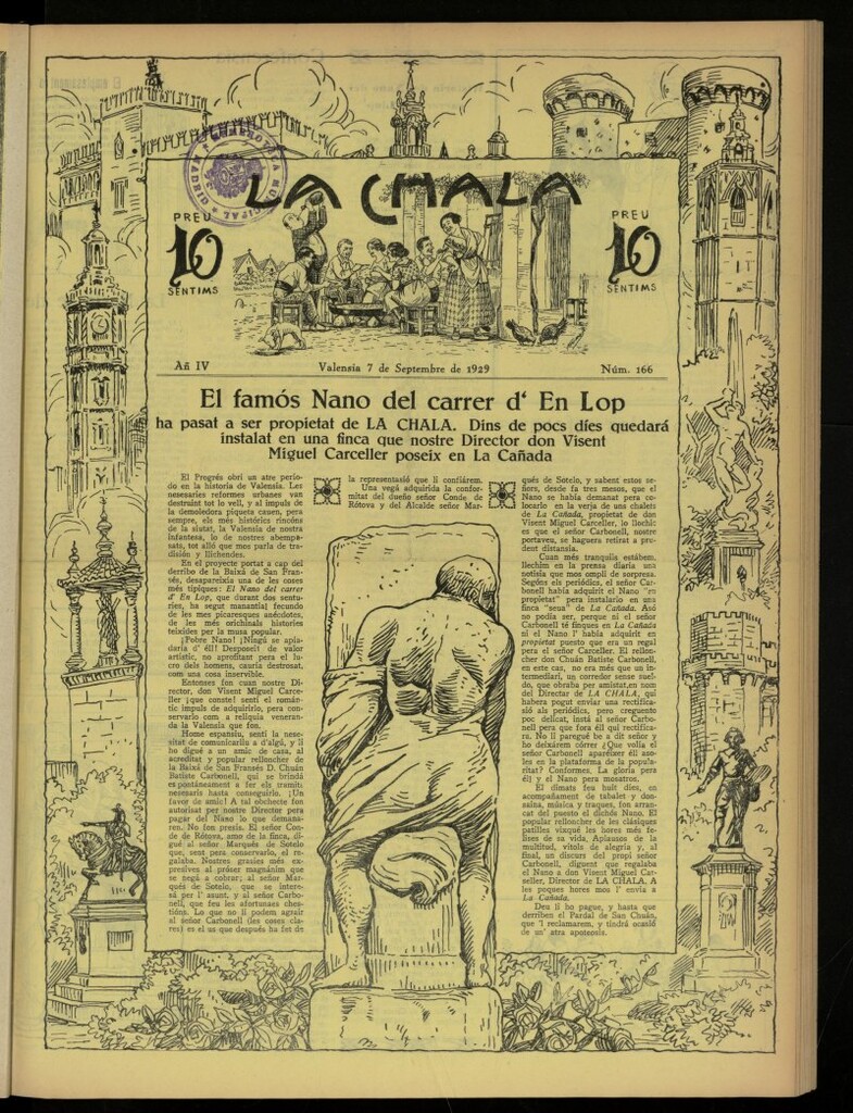 Miniatura de La Chala: semanari festiu, del 7 de septiembre de 1929, nº 166
