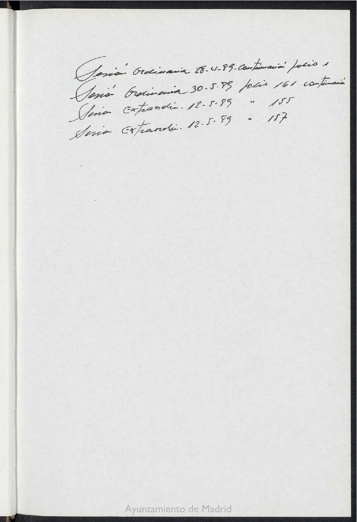 Miniatura de Actas de acuerdos del Pleno del Ayuntamiento. Tomo 9 del año 1989 (28 abril a 30 mayo)