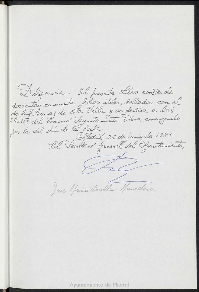 Miniatura de Actas de acuerdos del Pleno del Ayuntamiento. Tomo 12 del año 1989 (22 junio a 28 julio)