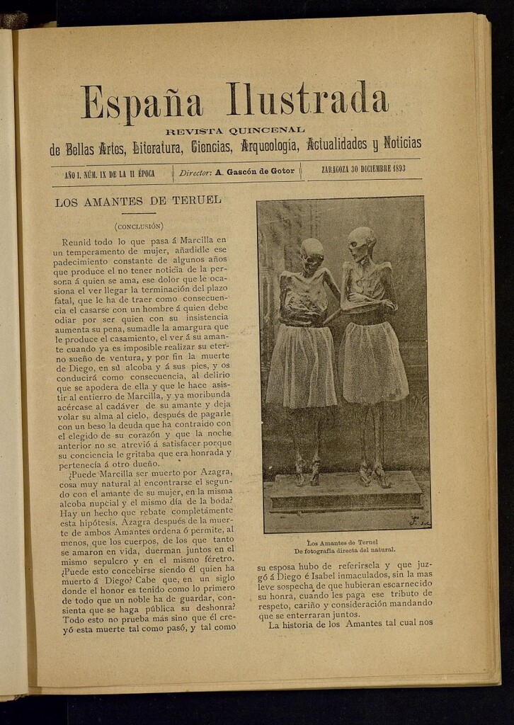Miniatura de España Ilustrada: revista mensual de Bellas Artes, Literatura, Ciencias, Arqueología, actividades y noticias del 30 de diciembre de 1893, nº IX