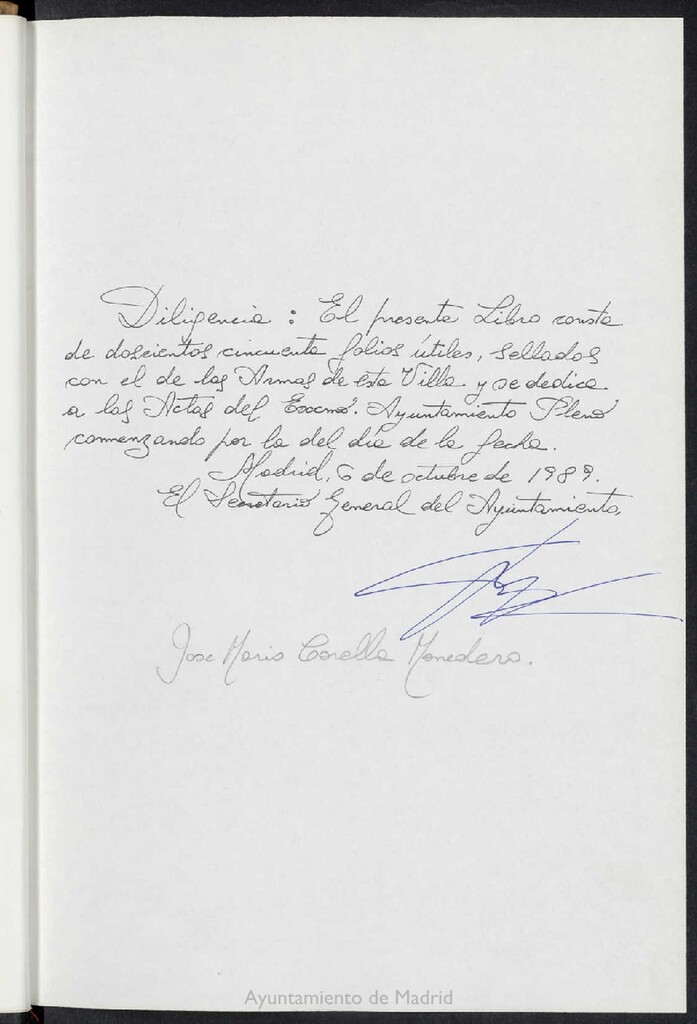 Miniatura de Actas de acuerdos del Pleno del Ayuntamiento. Tomo 16 del año 1989 (6 a 31 octubre)