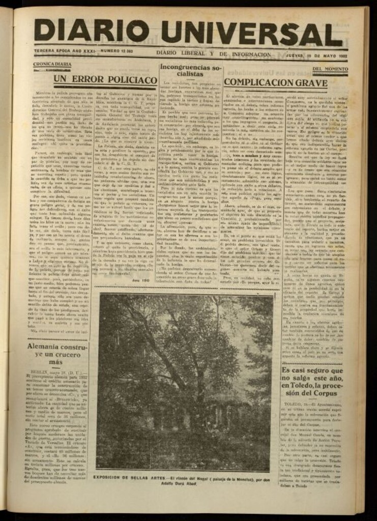 Miniatura de Diario Universal del 19 de mayo de 1932