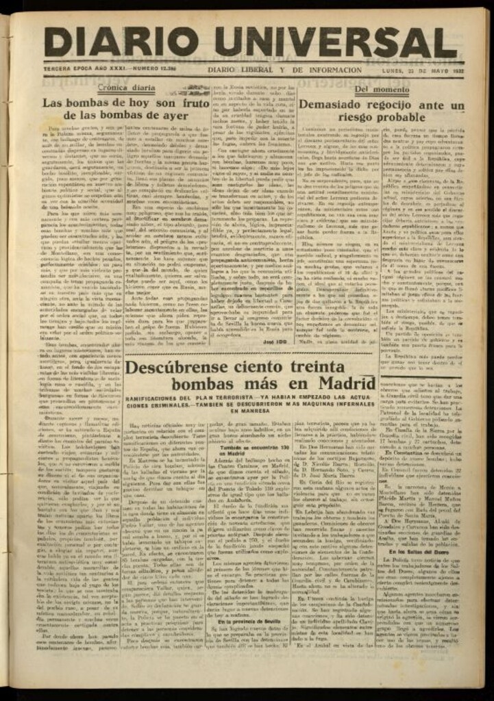 Miniatura de Diario Universal del 23 de mayo de 1932