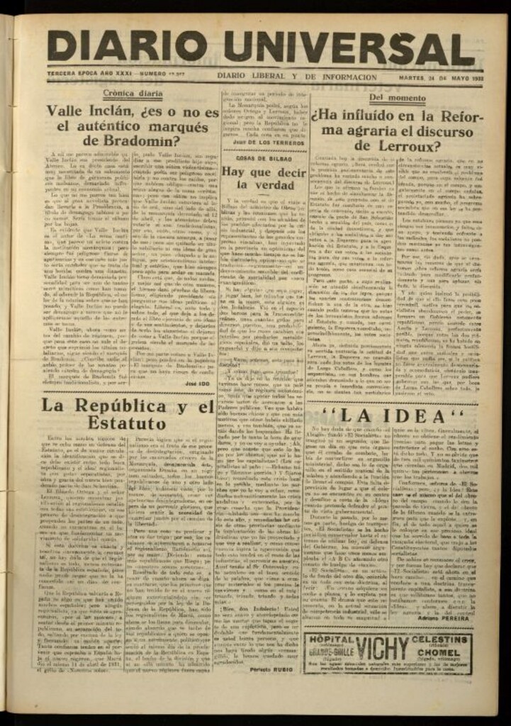 Miniatura de Diario Universal del 24 de mayo de 1932