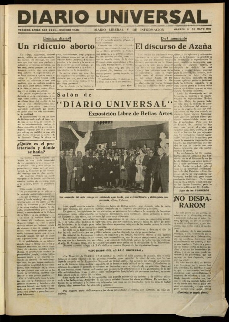 Miniatura de Diario Universal del 31 de mayo de 1932