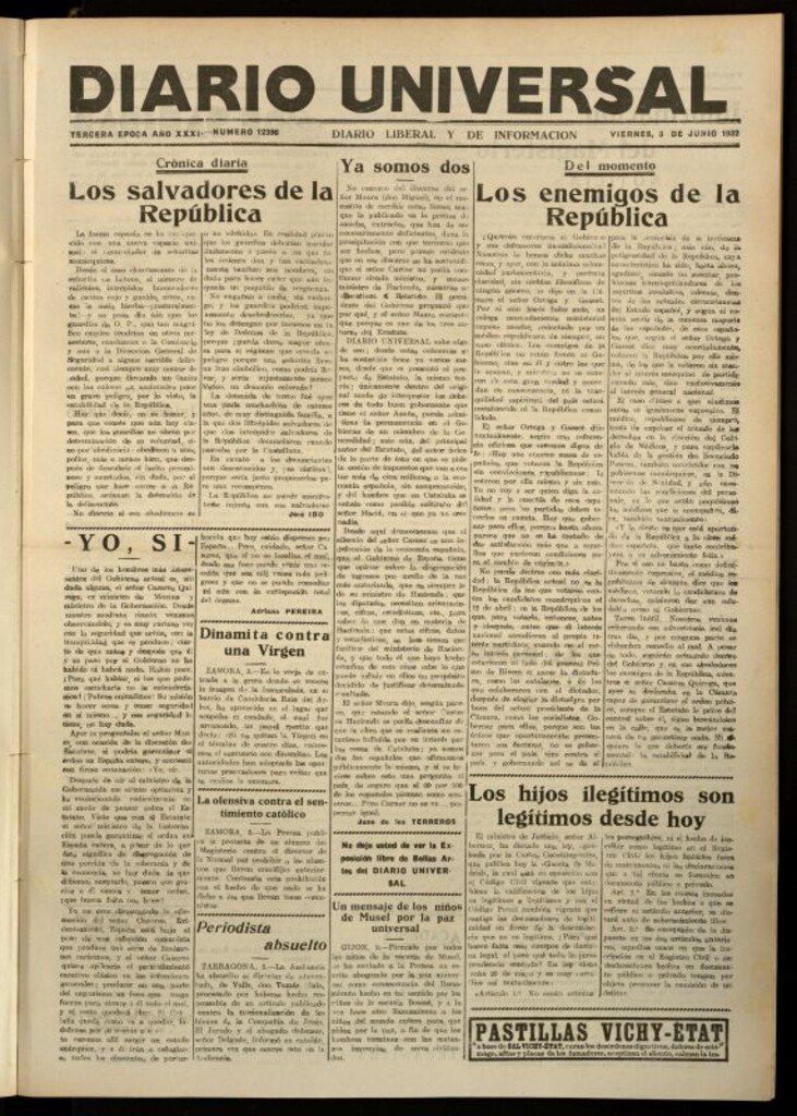 Miniatura de Diario Universal del 3 de junio de 1932