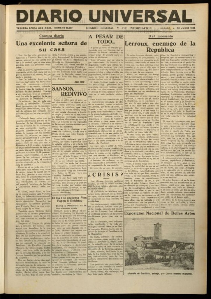 Miniatura de Diario Universal del 4 de junio de 1932