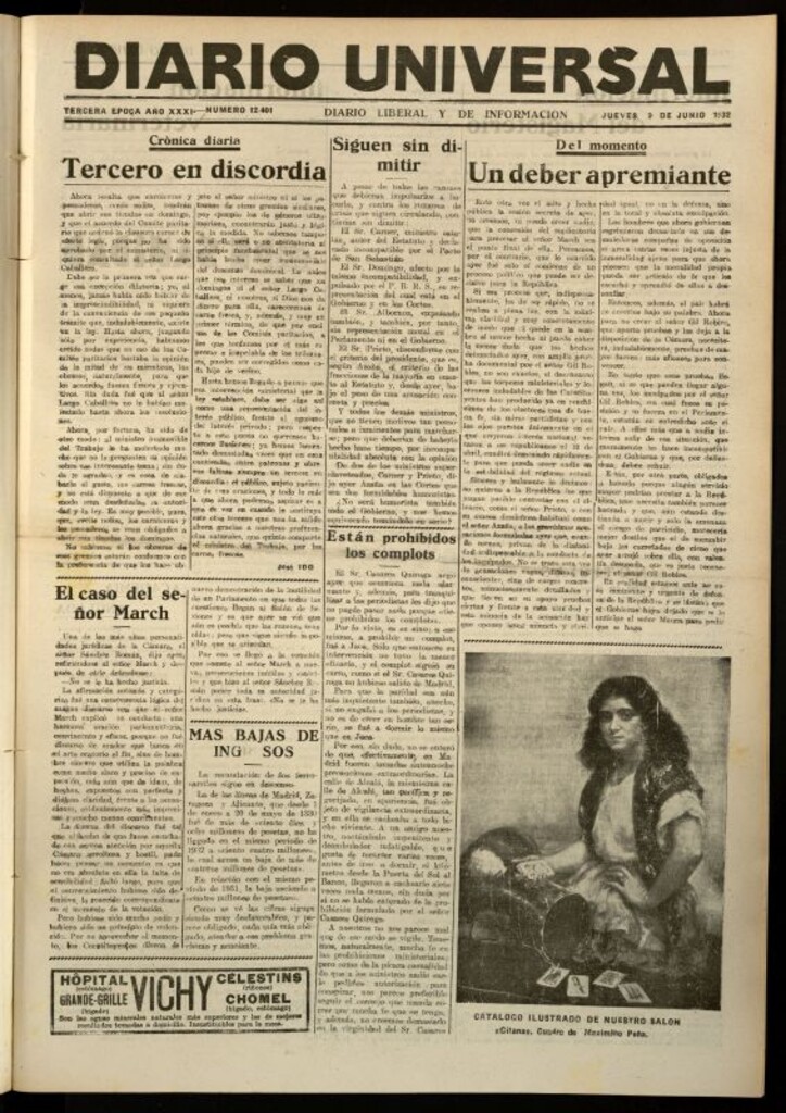 Miniatura de Diario Universal del 9 de junio de 1932