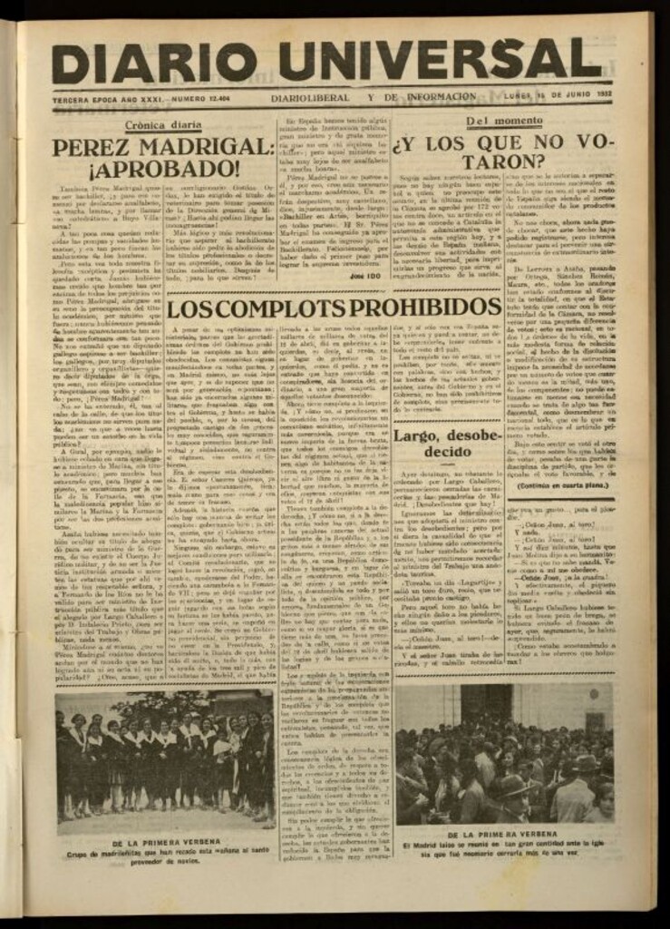 Miniatura de Diario Universal del 13 de junio de 1932