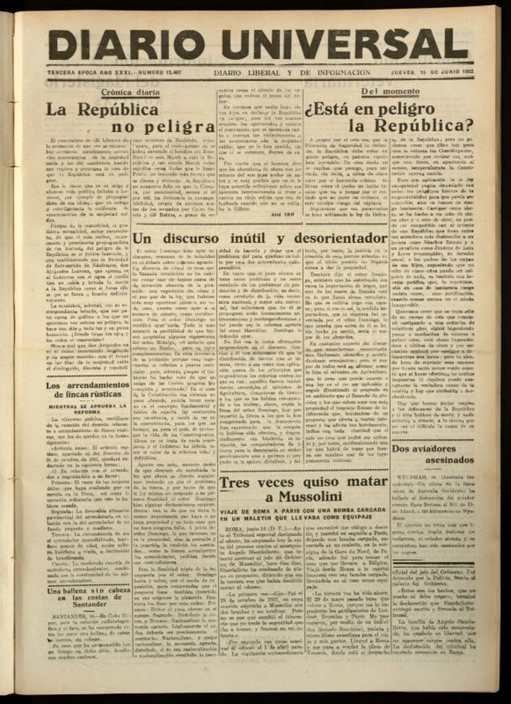 Miniatura de Diario Universal del 16 de junio de 1932