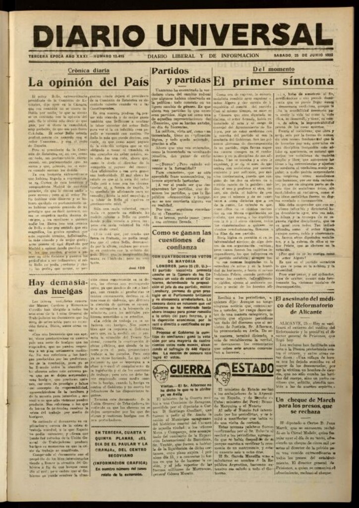Miniatura de Diario Universal del 25 de junio de 1932