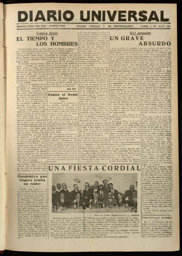 Miniatura de Diario Universal del 4 de julio de 1932