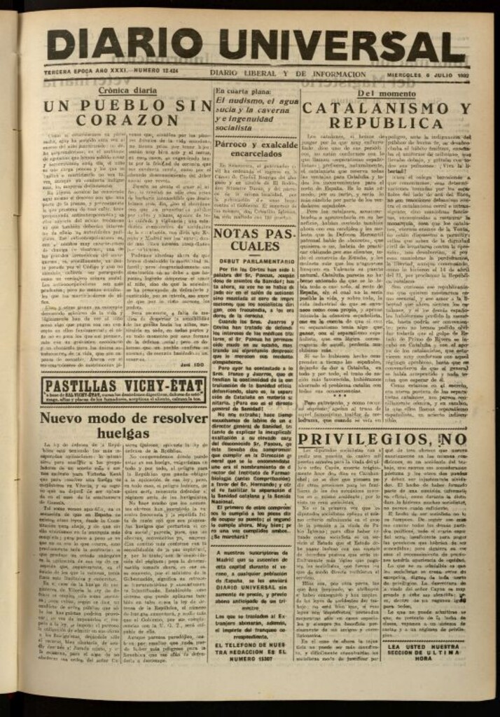 Miniatura de Diario Universal del 6 de julio de 1932