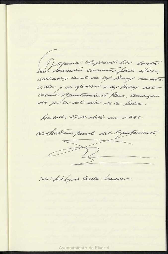Miniatura de Actas de acuerdos del Pleno del Ayuntamiento. Tomo 4 del año 1990 (27 abril a 31 mayo)