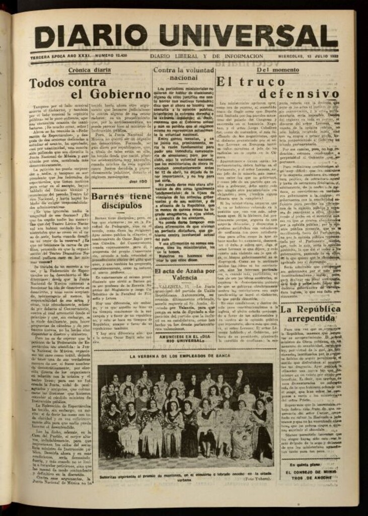 Miniatura de Diario Universal del 13 de julio de 1932