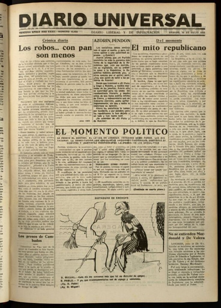 Miniatura de Diario Universal del 16 de julio de 1932