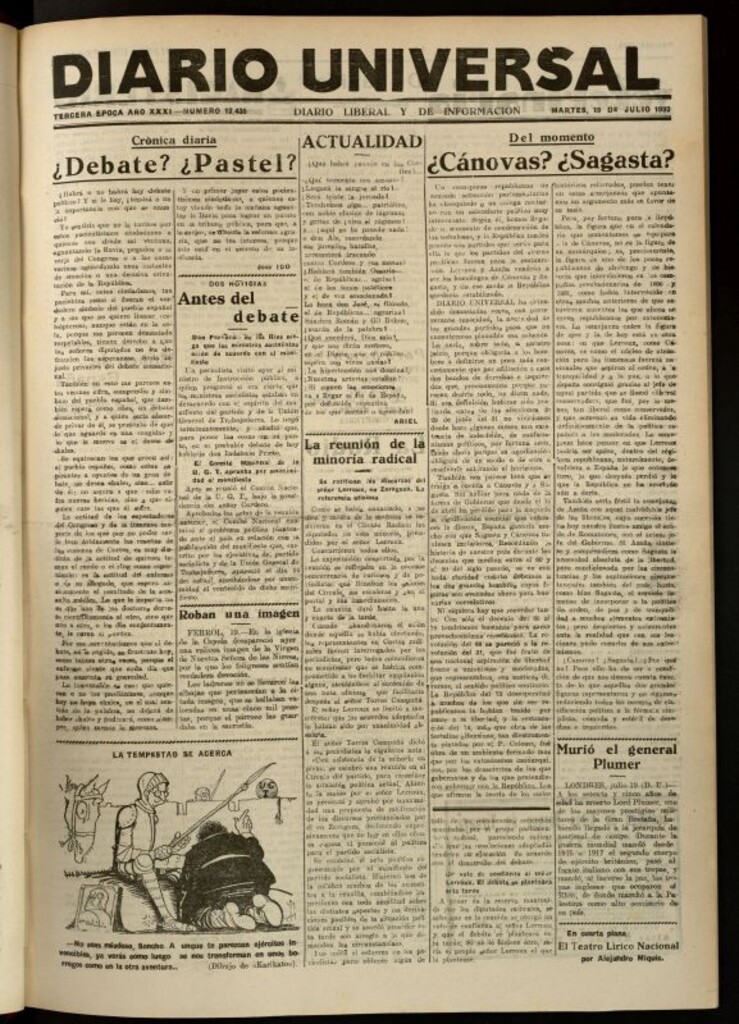 Miniatura de Diario Universal del 19 de julio de 1932