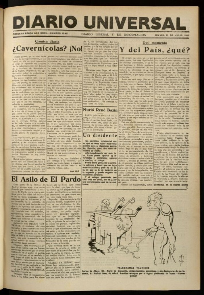 Miniatura de Diario Universal del 21 de julio de 1932